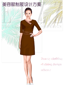 時尚短袖女款美容技師制服設(shè)計(jì)圖735