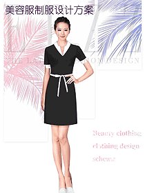 原創(chuàng)設計黑色美容會所服裝款式圖728