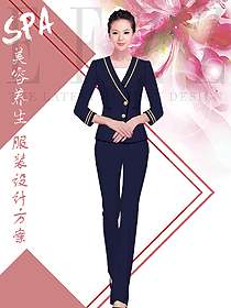 時(shí)尚女款美容技師制服設(shè)計(jì)圖637