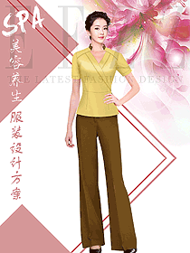 新款短袖女款美容會(huì)所服裝款式圖778