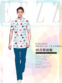新款短袖男護(hù)士工作服款式設(shè)計(jì)圖809
