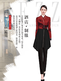 時(shí)尚女款酒店大堂服裝款式圖1240