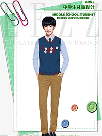 時(shí)尚男款學(xué)生服校服款式設(shè)計(jì)圖114