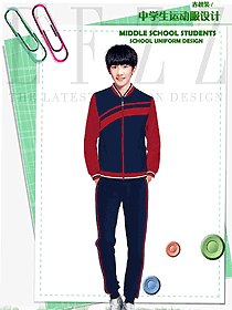 新款深藍色男款學生服校服款式設計圖129