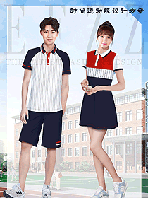 新款短袖男女款學(xué)生服校服款式設(shè)計(jì)圖145