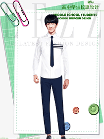 時尚長袖男款學(xué)生服校服款式設(shè)計圖162
