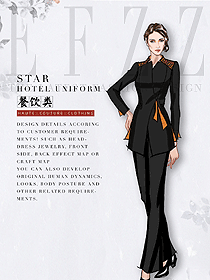 原創(chuàng)設(shè)計(jì)中餐服務(wù)員服裝款式圖2163