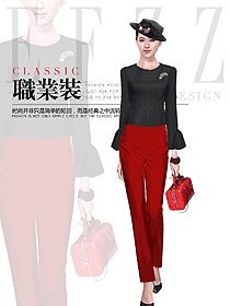 原創(chuàng)制服設(shè)計女職業(yè)裝夏裝款式圖1017