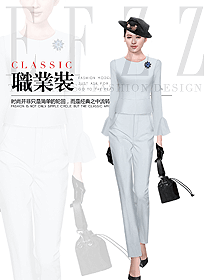 時尚女職業(yè)裝夏裝制服設計圖1019