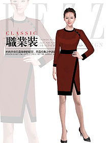 時尚女職業(yè)裝夏裝制服設(shè)計圖1023