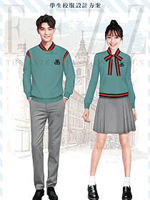 時尚長袖學生服校服款式設計圖166