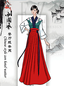 韓式風格酒店餐廳咨客制服910