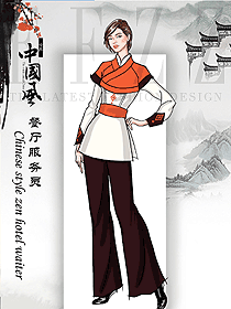 旅游景區(qū)中餐服務員服裝設計圖2191