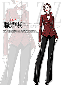 OL通勤裝女秋冬職業(yè)裝設(shè)計圖1852