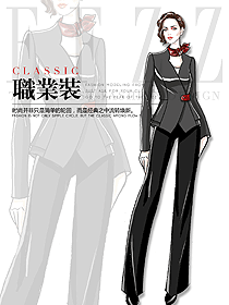 OL通勤裝女秋冬職業(yè)裝設(shè)計(jì)圖1854