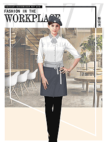 新款西餐服務(wù)員服裝款式圖1349