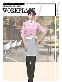 新款西餐服務員服裝款式圖1357