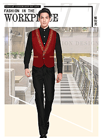 新款西餐服務(wù)員服裝款式圖1364