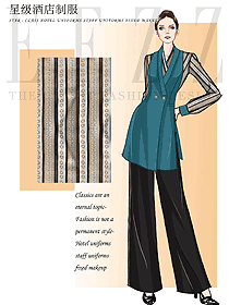 原創(chuàng)設(shè)計(jì)西餐服務(wù)員服裝款式圖1368