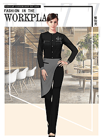 原創(chuàng)設(shè)計西餐服務(wù)員服裝款式圖1371