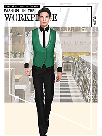 西餐服務(wù)員制服設(shè)計(jì)圖1379