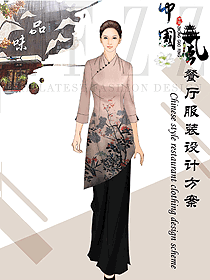 中餐服務(wù)員制服設(shè)計(jì)圖2276