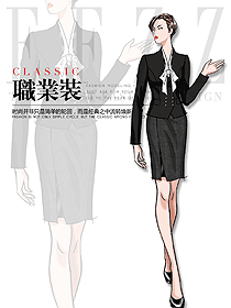 原創(chuàng)設(shè)計女秋冬職業(yè)裝設(shè)計圖1914