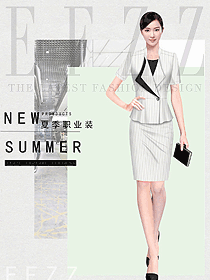 女職業(yè)裝夏裝制服設計圖1149