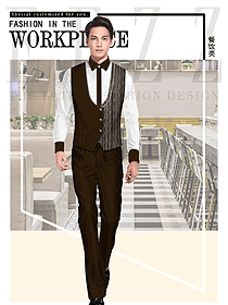 原創(chuàng)設計西餐服務員服裝款式圖1386