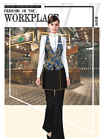 新款西餐服務(wù)員服裝款式圖1393