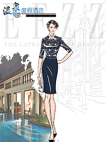 原創(chuàng)設(shè)計西餐服務(wù)員服裝款式圖1394