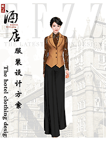 原創(chuàng)設(shè)計西餐服務(wù)員服裝款式圖1398