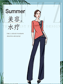 時尚按摩技師服款式設(shè)計(jì)圖1507