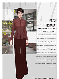 新款中餐服務(wù)員制服設(shè)計圖2285