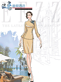 原創(chuàng)設(shè)計(jì)中餐服務(wù)員制服設(shè)計(jì)圖2286