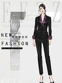 時尚女秋冬職業(yè)裝設(shè)計圖2068