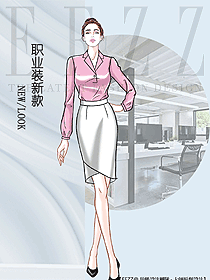 原創(chuàng)設(shè)計(jì)女職業(yè)裝長(zhǎng)袖襯衫款式圖462