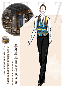 時(shí)尚西餐服務(wù)員制服設(shè)計(jì)圖1411