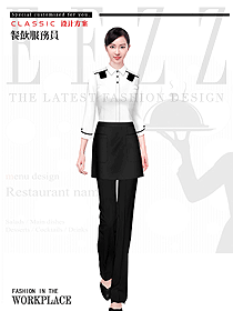 原創(chuàng)設計西餐服務員服裝款式圖1438