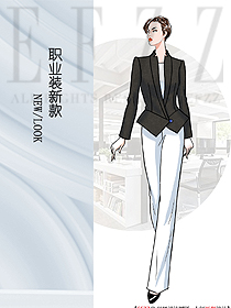 時尚女秋冬職業(yè)裝設(shè)計圖2132