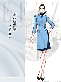 新款女職業(yè)裝夏裝服裝款式圖1236