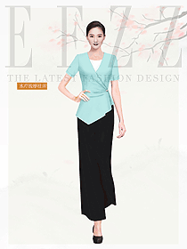 原創(chuàng)制服設(shè)計按摩技師服裝設(shè)計圖1592