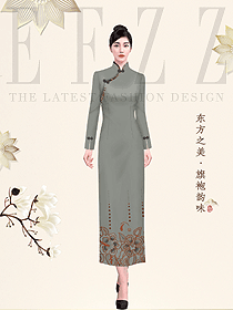 原創(chuàng)定制旗袍原創(chuàng)服裝設計圖984