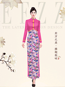 酒店制服中餐廳迎賓服務(wù)員服裝圖998