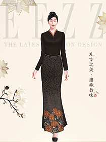 原創(chuàng)中餐咨客旗袍服裝設計圖1004