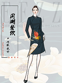 星級酒店國宴餐廳服務(wù)員量身定制制服設(shè)計圖