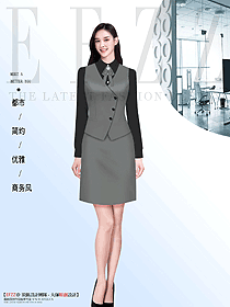 職場女性職業(yè)正裝馬甲款定制裝