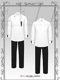 酒店糕點烘焙廚師服餐飲食堂廚房制服平面圖