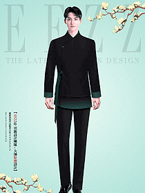 男女款餐飲服務員工作制服飯店茶樓餐廳火鍋店員工制服設計