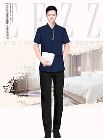 星級酒店標準客房服務(wù)人員工作服定制設(shè)計案例